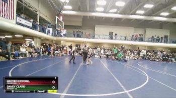 69 lbs 2nd Wrestleback (16 Team) - Hayven Morrill, Champions vs Davey Clark, Payson