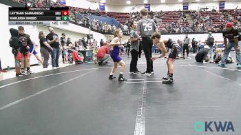 70 lbs Round Of 16 - Laythan Samaniego, Darko Valley Wolf Pack vs Karleigh Sneed, Chickasha Youth Wrestling