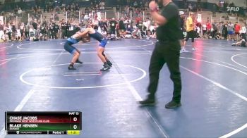 90 lbs Champ. Round 2 - Chase Jacobs, Michigan West Wrestling Club vs Blake Hensen, Dundee