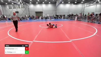 90 lbs Rr Rnd 2 - Matthew Simonton, Barn Brothers vs Hunter Phillips, Ward Melville