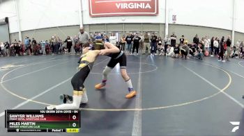 84 lbs Quarterfinal - Sawyer Williams, Front Royal Wrestling Club vs Miles Martin, Ranger Wrestling Club