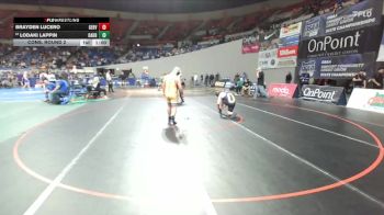 2A/1A Boys 215 Cons. Round 2 - Lodaki Lappin, Oakridge Boys vs Brayden Lucero, Gervais Boys