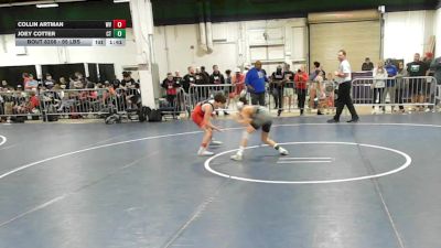 95 lbs Round Of 32 - Collin Artman, WV vs Joey Cotter, CT