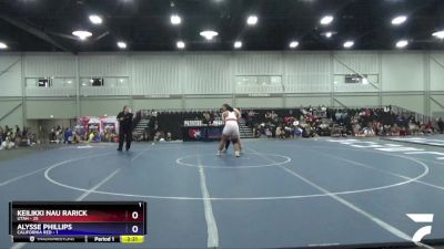 225 lbs Round 3 (8 Team) - Keilikki Nau Rarick, Utah vs Alysse Phillips, California Red