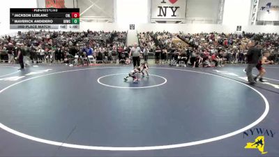 50 lbs 3rd Place Match - Maverick Andidero, Deep Roots Wrestling Club vs Jackson LeBlanc, Club Not Listed