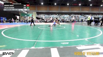 100 lbs 2nd Place - Ariana Arias, Wright Wrestling Academy vs Leilah Saremi, Southwest Stallions WC