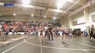 64 lbs Quarterfinal - Lincoln Sanders, Team Tulsa Wrestling Club vs Sawyer Simpson, Salina Wrestling Club