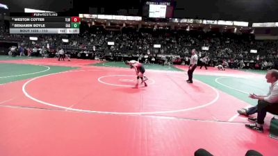 110 lbs Quarterfinal - Benjamin Boyle, EAG2 vs Weston Cotter, TLWA