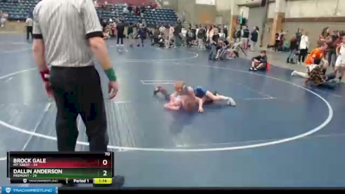 70 lbs Placement (16 Team) - Dallin Anderson, Fremont vs Brock Gale, Mt ...