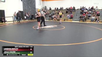 J-20 lbs Round 2 - Jonah Halter, West Branch Wrestling Club vs Jameson Demuth, VS Viking Wrestling Club