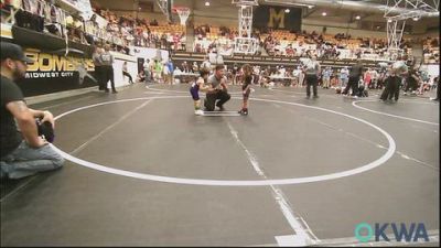 45 lbs Consi Of 4 - Ariella Juarez, Clinton Youth Wrestling vs Logan Fabela, Chickasha Youth Wrestling