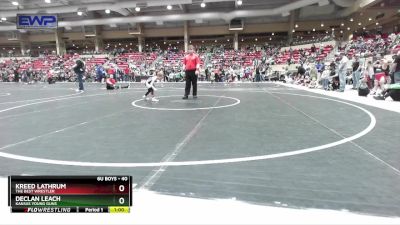 40 lbs Champ. Round 1 - Kreed Lathrum, The Best Wrestler vs Declan Leach, Kansas Young Guns