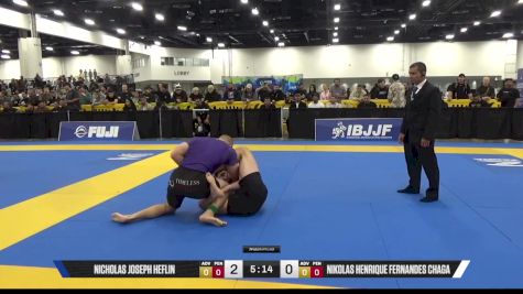 Nikolas Henrique Fernandes Chaga vs Nicholas Joseph Heflin 2025 World IBJJF Jiu-Jitsu No-Gi Championship