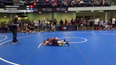 67 lbs Cons. Rd Of 16 - Owen Slabaugh, Alber Athletics Wrestling Club vs Cruz Urioste, Team Donahoe Wrestling Club