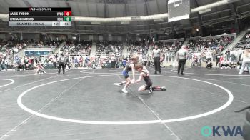 46 lbs Quarterfinal - Jase Tyson, Verdigris Youth Wrestling vs Ethan Harms, Noble Takedown Club