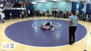 115 lbs. Cons. Round 6 - Fallon Dames, Middleburg vs Haddley Dale, Troy Buchanan