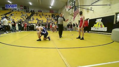 126-B lbs 5th Place - Auron Garrett, Rogers Jr High vs Austin Fagan, Fort Gibson Youth Wrestling