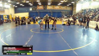 130 lbs Cons. Round 3 - Jada Williams, Mayhem Wrestling Club vs Lillian Straessley, VHWC