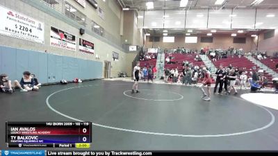 119 lbs Round 2 - Ian Avalos, Legacy Wrestling Academy vs Ty Balkovic, Fighting Squirrels WC