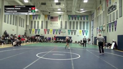 138 lbs Cons. Round 2 - Christos Panos, Iowa City, Liberty vs Landon Fish, Dubuque Hempstead