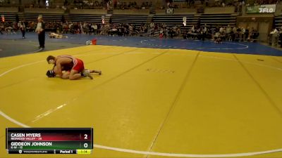 140 lbs Cons. Round 1 - Casen Myers, Redwood Valley vs Giddeon Johnson, K-W