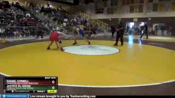 182 lbs Cons. Round 1 - Daniel Corbell, Lancaster High School Wrestling vs Justice El-Sayad, Temecula Valley High School Wrestling