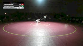 132 lbs 1st Place Match - Jared Goodson, Poquoson vs Brandon Lesher, Amelia