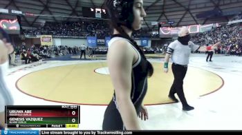 Girls 110 lbs Cons. Round 4 - Genesis Vazquez, Blaine (Girls) vs Uruwa Abe, Ridgefield (Girls)