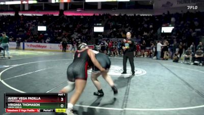 Girls 190 lbs Cons. Round 3 - Avery Vega Padilla, Camas (Girls) vs Virginia Thomason, Union (Girls)