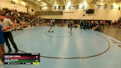 132 lbs Semis (4 Team) - Miles Opland, Broomfield vs Cristian Corral, Valley