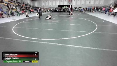 106 lbs Cons. Round 6 - Amos Ebeling, Wisconsin Lutheran vs Parker Owens, Coleman