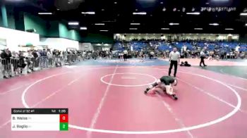 120 lbs Consolation - Brock Weiss, PA vs Jackson Baglio, NC