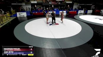 130 lbs Cons. Semi - Mackenzie English, Beat The Streets - Los Angeles vs Sage Reyes, Justin Garza High School Wrestling