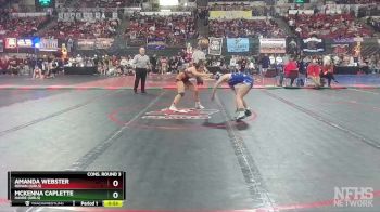 G - 114 lbs Cons. Round 3 - McKenna Caplette, Havre (Girls) vs Amanda Webster, Ronan (Girls)