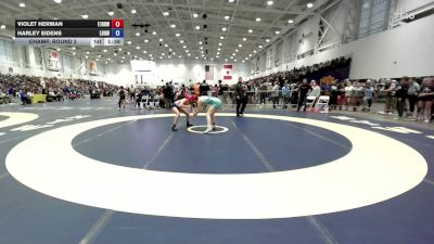 114 lbs Champ. Round 2 - Harley Eidens, Long Beach Gladiators Wrestling vs Violet Herman, Fairport Jr. Red Raiders Wrestling