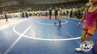 65 lbs Rr Rnd 3 - Harper Hubbard, Henryetta Knights Wrestling Club vs Temperance Lehew, Cowboy Wrestling Club