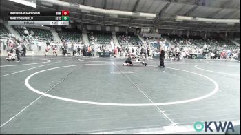 90 lbs Final - Brendan Jackson, Bristow Elementary Wrestling Club vs Rheyden Self, Lone Grove Takedown Club