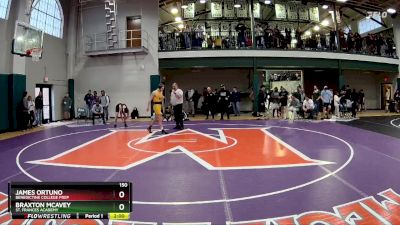 150 lbs Quarterfinal - James Ortuno, Benedictine College Prep vs Braxton Mcavey, St. Frances Academy