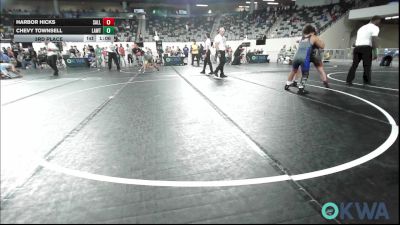 131 lbs 3rd Place - Harbor Hicks, Sallisaw Takedown Club vs Chevy Townsell, Lawton Legends Youth Wrestling