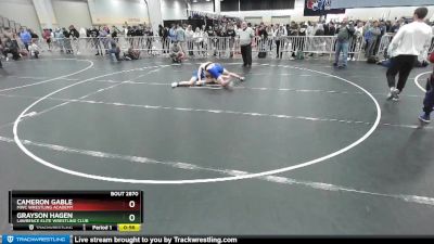 150 lbs Cons. Round 4 - Grayson Hagen, Lawrence Elite Wrestling Club vs Cameron Gable, MWC Wrestling Academy