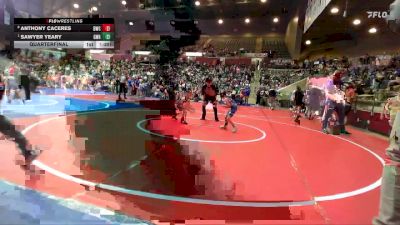 46 lbs Quarterfinal - Sawyer Yeary, Greenwood Wrestling Academy vs Anthony Caceres, Battlefield Wrestling Club