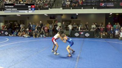 53 lbs Quarters - Kai Fusco, Inland Northwest Wrestling Training Center vs Saeed Mirza, Edina Wrestling Association