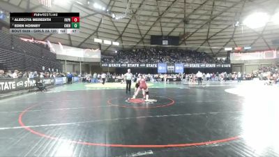 Girls 2A 120 lbs Cons. Semi - Eden Hornby, W. F. West (Girls) vs Aleeciya Meredith, Franklin Pierce (Girls)