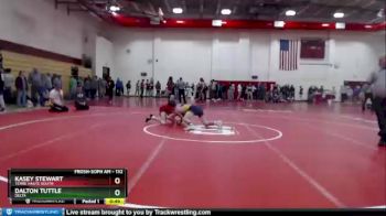 132 lbs Champ. Round 1 - Kasey Stewart, Terre Haute South vs Dalton Tuttle, Delta
