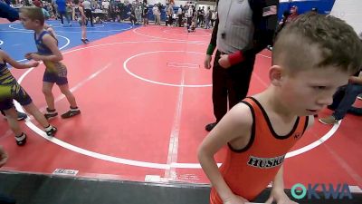 61 lbs Consi Of 16 #2 - Huck Hurd, Pawhuska Elks Takedown vs James Cooper, Bristow Youth Wrestling