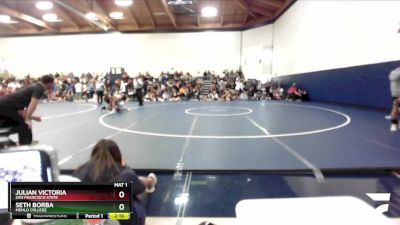 165 lbs Champ. Round 1 - Seth Borba, Menlo College vs Julian Victoria, San Francisco State