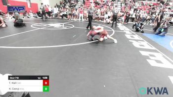 80 lbs Quarterfinal - Trenton Hall, Claremore Wrestling Club vs Keaghan Camp, Collinsville Cardinal Youth Wrestling