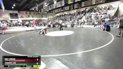 106 lbs Champ. Round 1 - Parker Lee, Ramona Dawg Pound Wrestling Cl vs Roc Greer, Team So Cal Club Of Champions