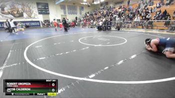 190 lbs Champ. Round 3 - Robert Oropeza, Yorba Linda vs Jacob Calderon, Troy