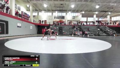 149 lbs Semifinal - Carlos Santos, Indiana Tech vs Mike Loney, Indiana Tech